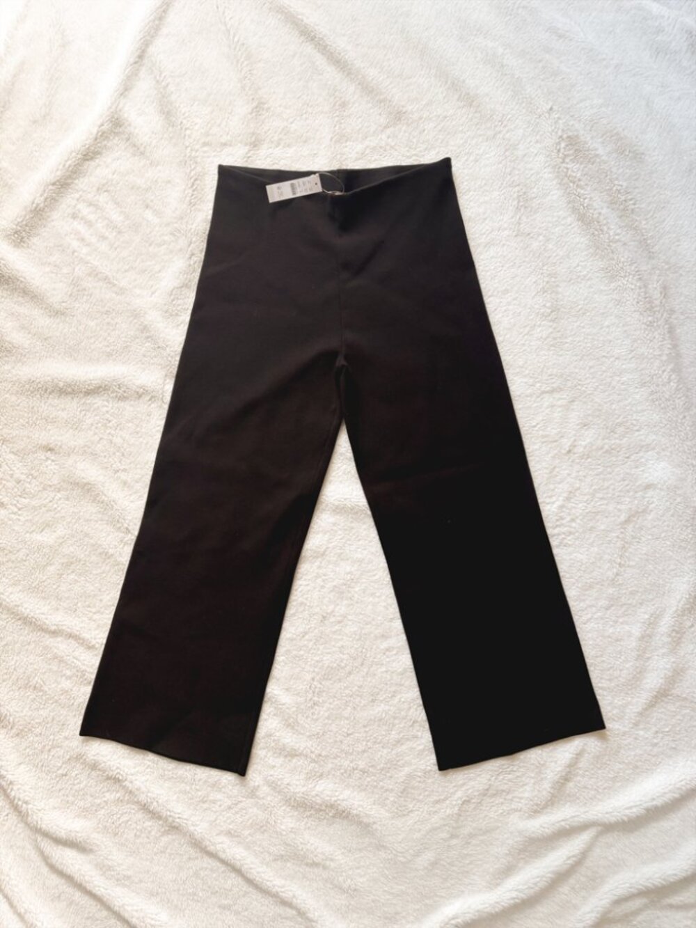 J.Crew Black Sweater Pants Wide Leg Knit Size M NWT